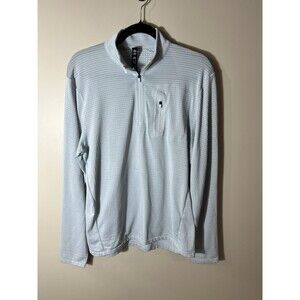 Ten Thousand Pullover Mens Large 1/4 Zip Grid Fleece Performance Outdoors Blue